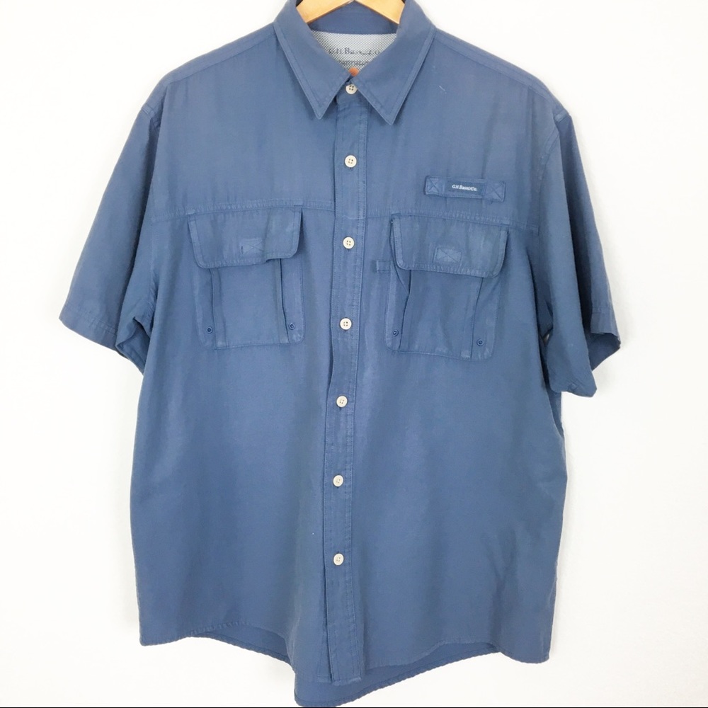 G.H. Bass & Co. Fishing Shirt Navy L